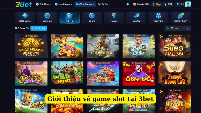 Giới thiệu về game slot tại 3bet